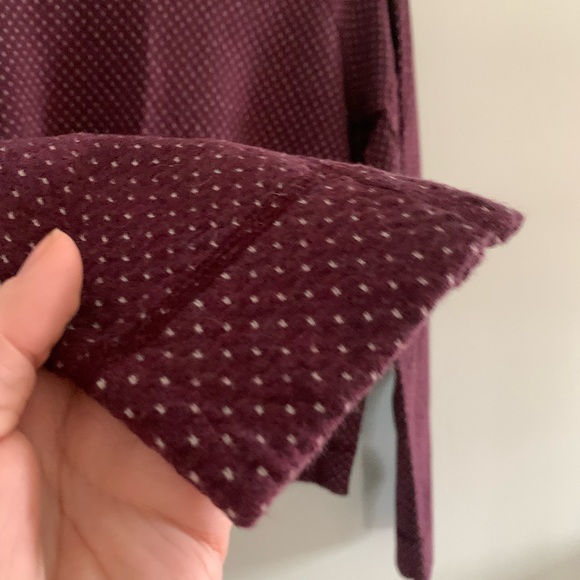 Madewell Maroon Reversible Sweater in Dot or Stripes Size M - Picture 3 of 6